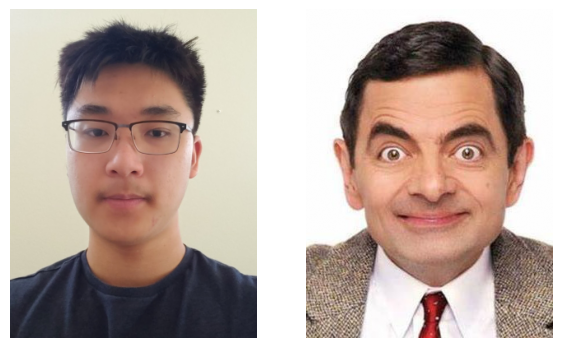 ID image downsampled and Mr Bean Cropped